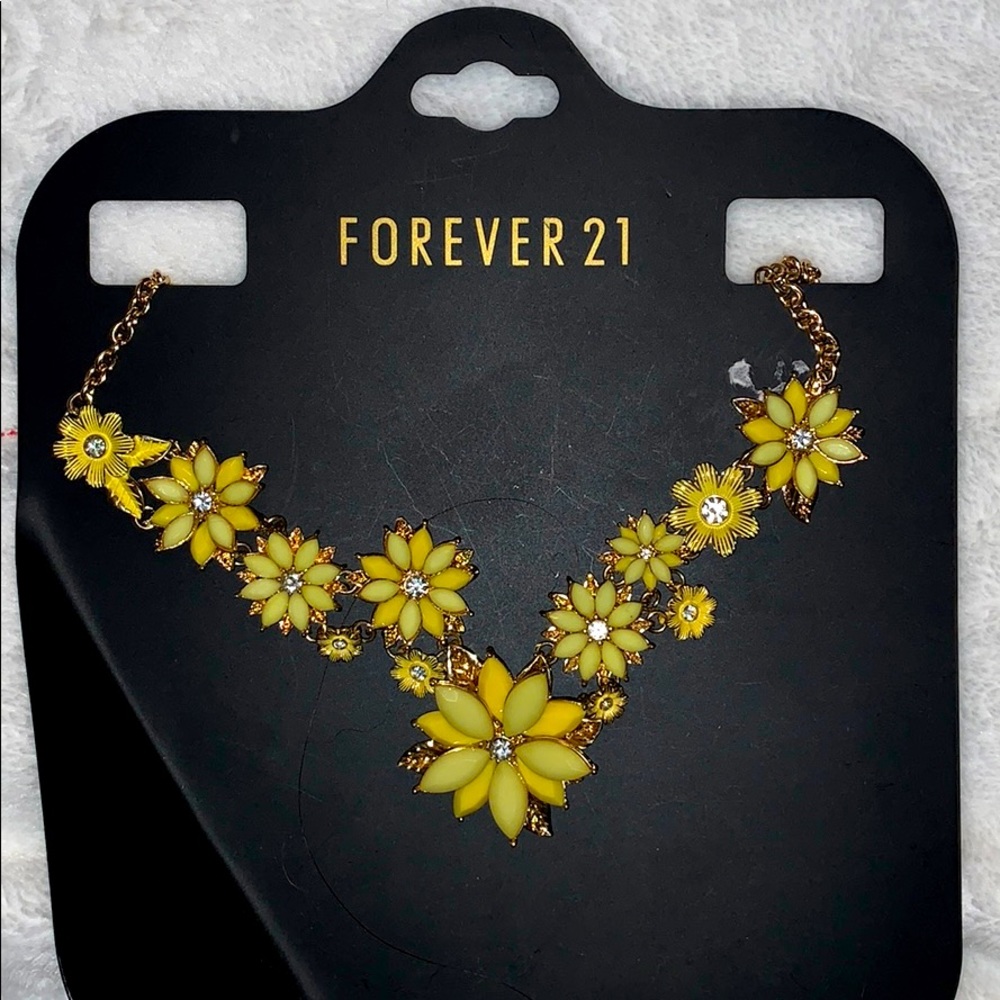 Yellow Flower Statement Necklace
